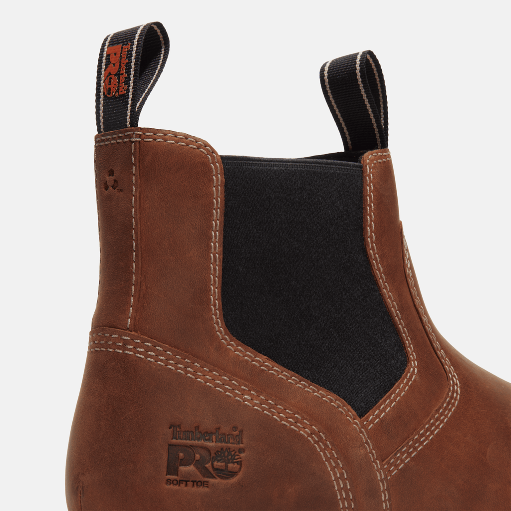 Mens Irvine Chelsea Soft Toe Work Boot TBL Medium Brown FullGrain ALT7