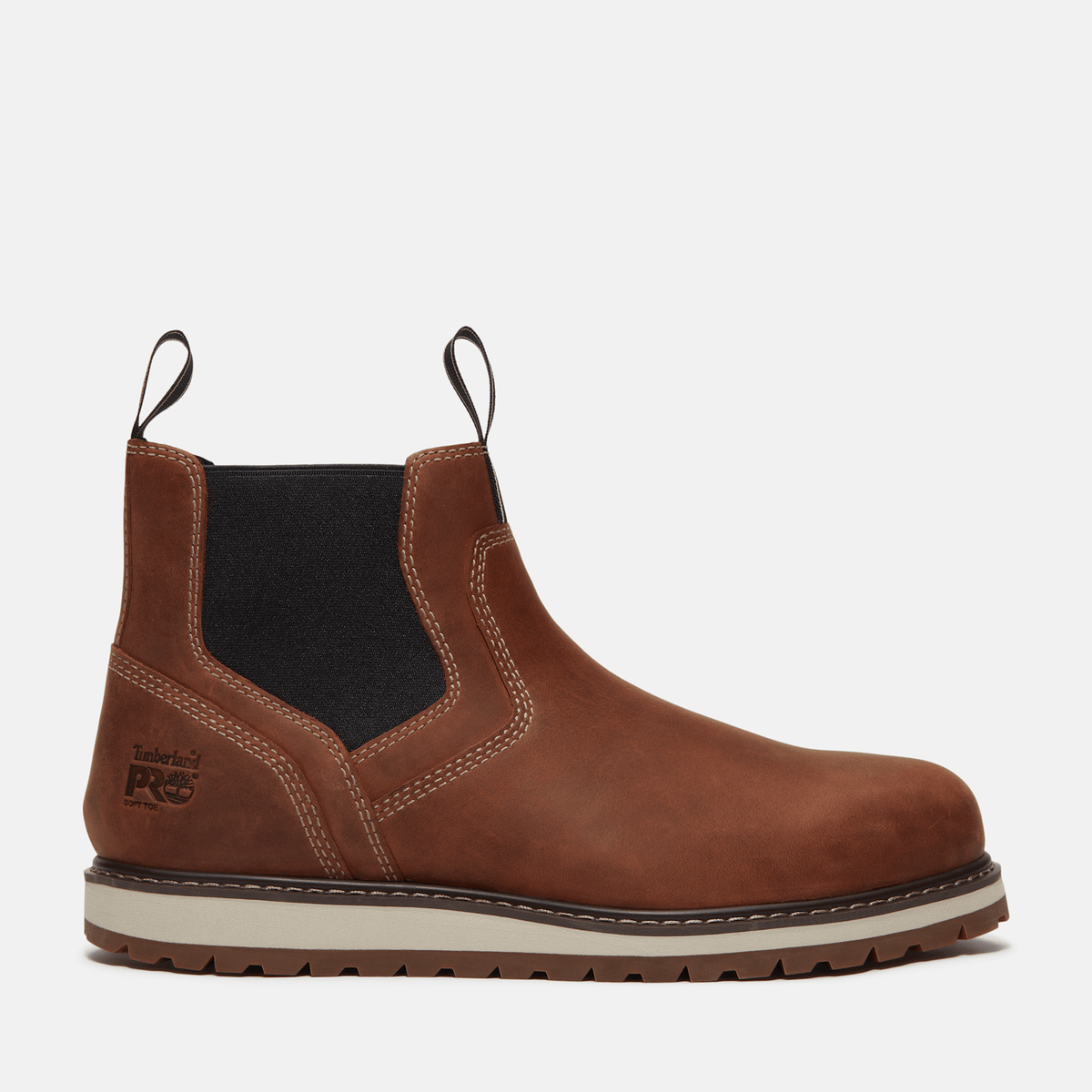 Mens Irvine Chelsea Soft Toe Work Boot TBL Medium Brown FullGrain HERO