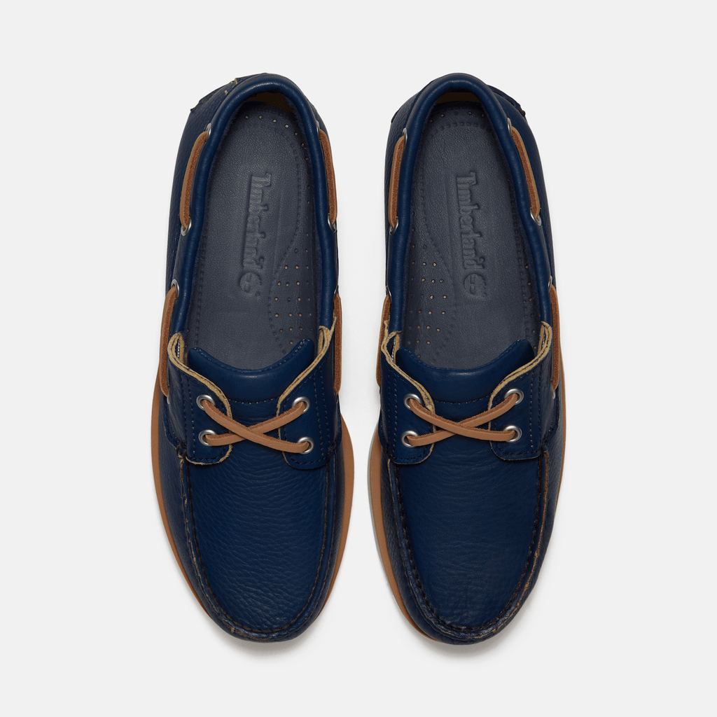 Mens Lake House Classic 2Eye Boat Shoe TBL Dark Blue FullGrain ALT2