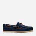 Mens Lake House Classic 2Eye Boat Shoe TBL Dark Blue FullGrain HERO