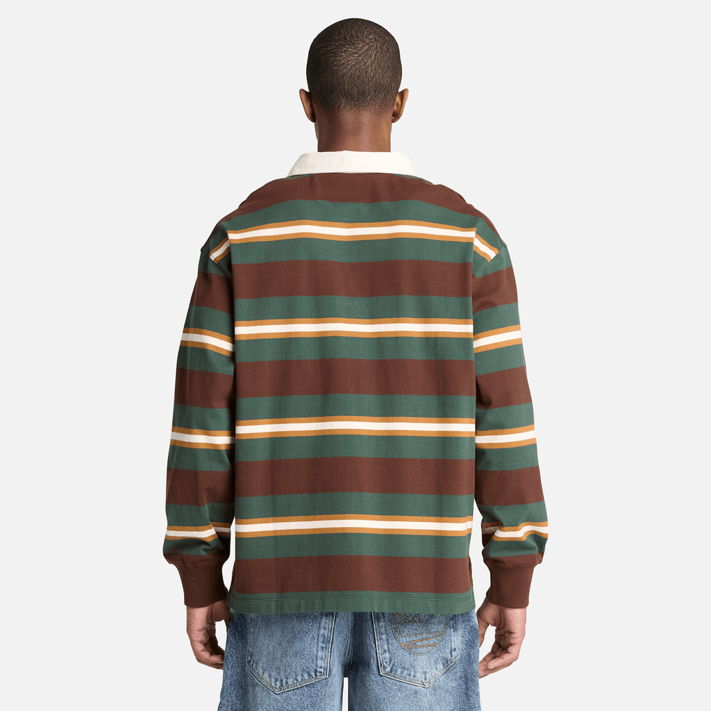 Mens LongSleeve Rugby Polo TBL Chicory Coffee Brown ALT8