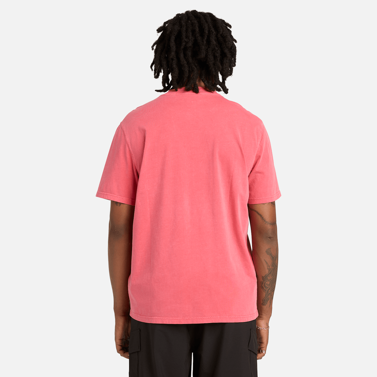 Mens Merrymack River Garment Dyed Chest Pocket TShirt TBL Berry Red ALT8