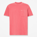 Mens Merrymack River Garment Dyed Chest Pocket TShirt TBL Berry Red HERO