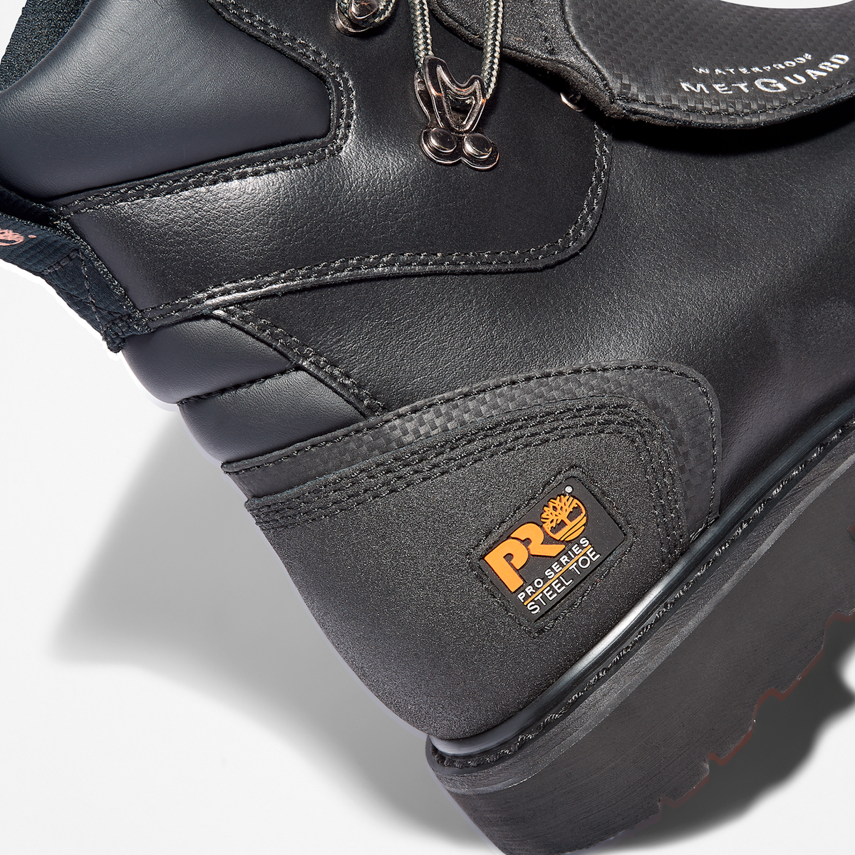 Mens Met Guard Steel Toe Waterproof Work Boot TBL Black ALT6