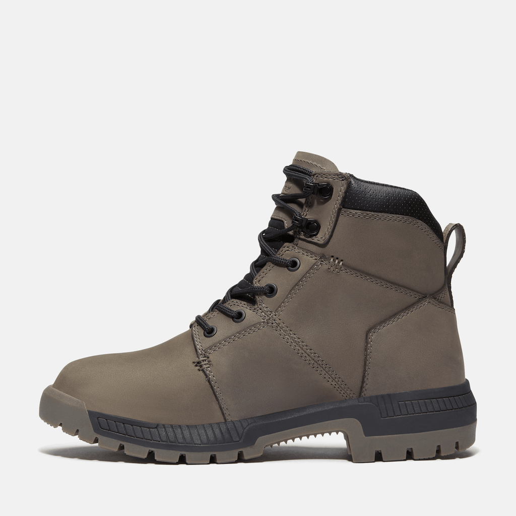 Mens Montauk 6 Soft Toe Work Boot TBL Medium Grey Leather ALT6
