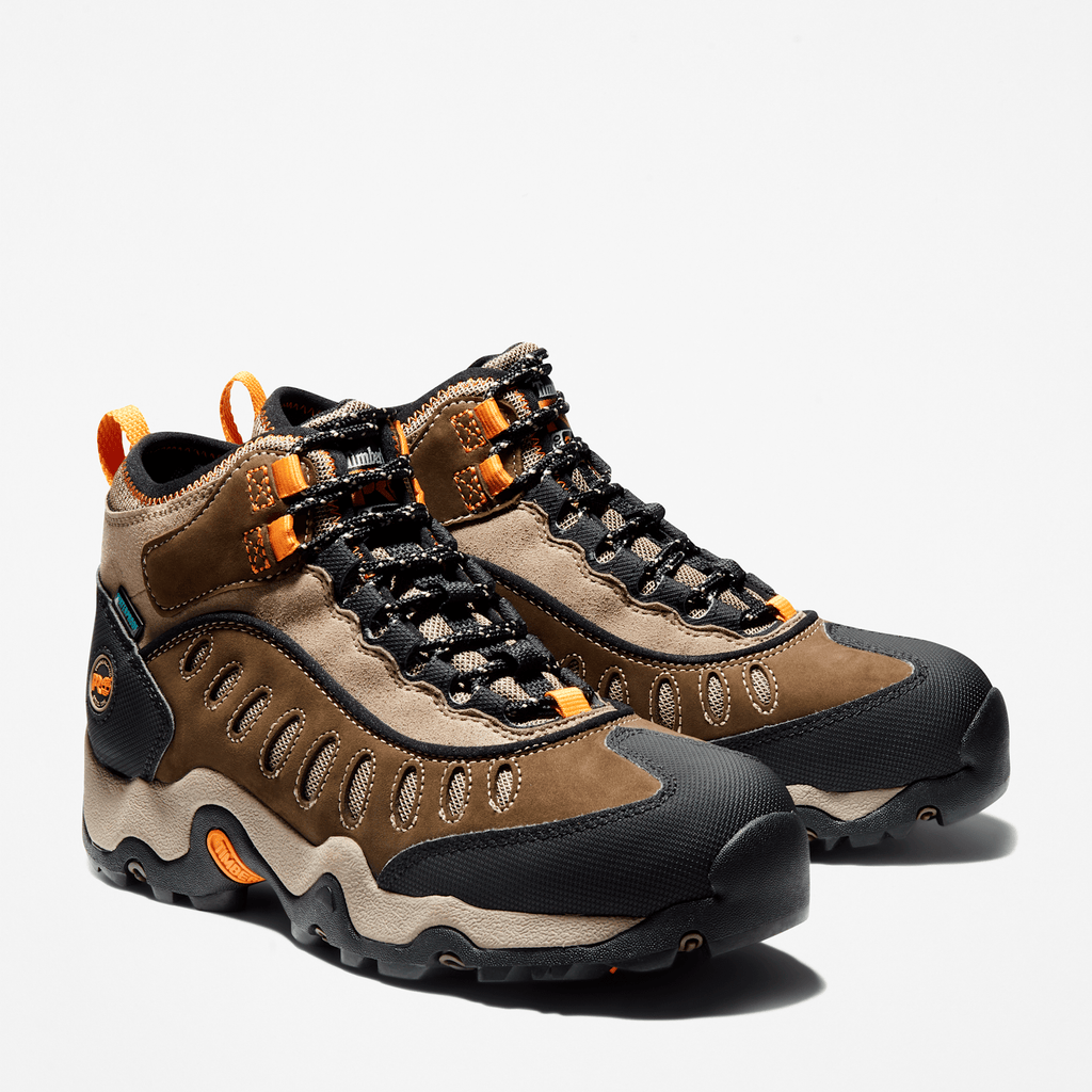 Mens Mudslinger Steel Toe Waterproof Work Boot TBL Brown ALT4