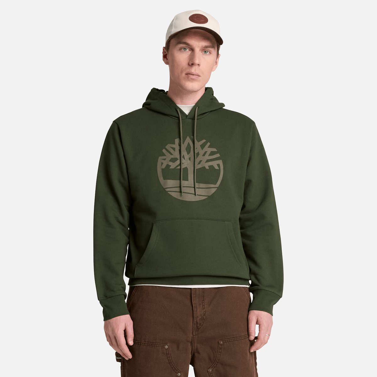 Mens Northwood Tree Logo Hoodie TBL Dark Green ALT1