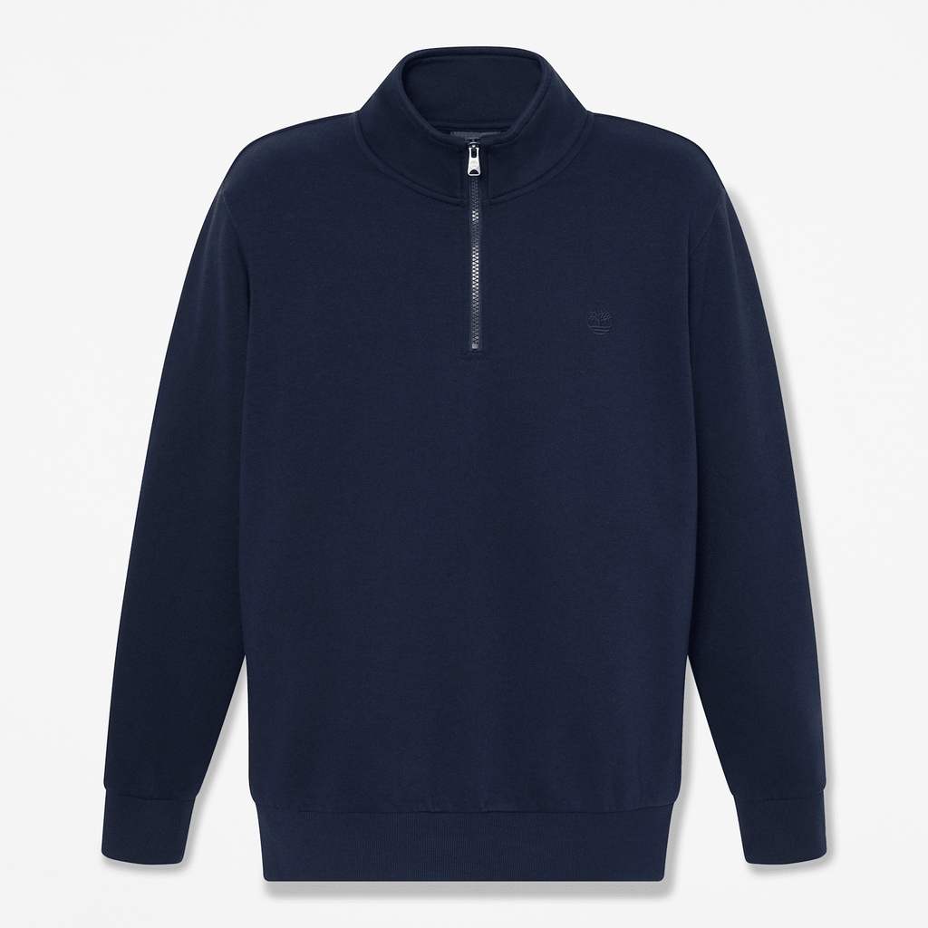 Mens Oyster River QuarterZip Sweatshirt TBL Dark Sapphire HERO