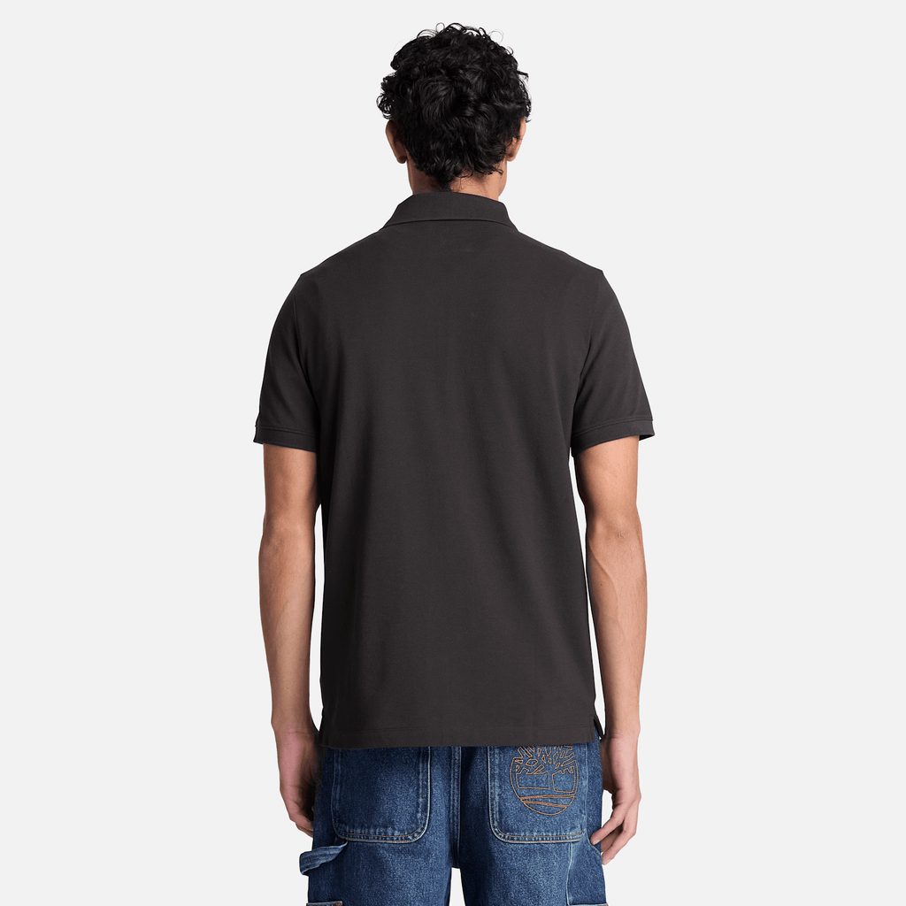 Mens Oyster River Regular ShortSleeve Polo TBL Black ALT8
