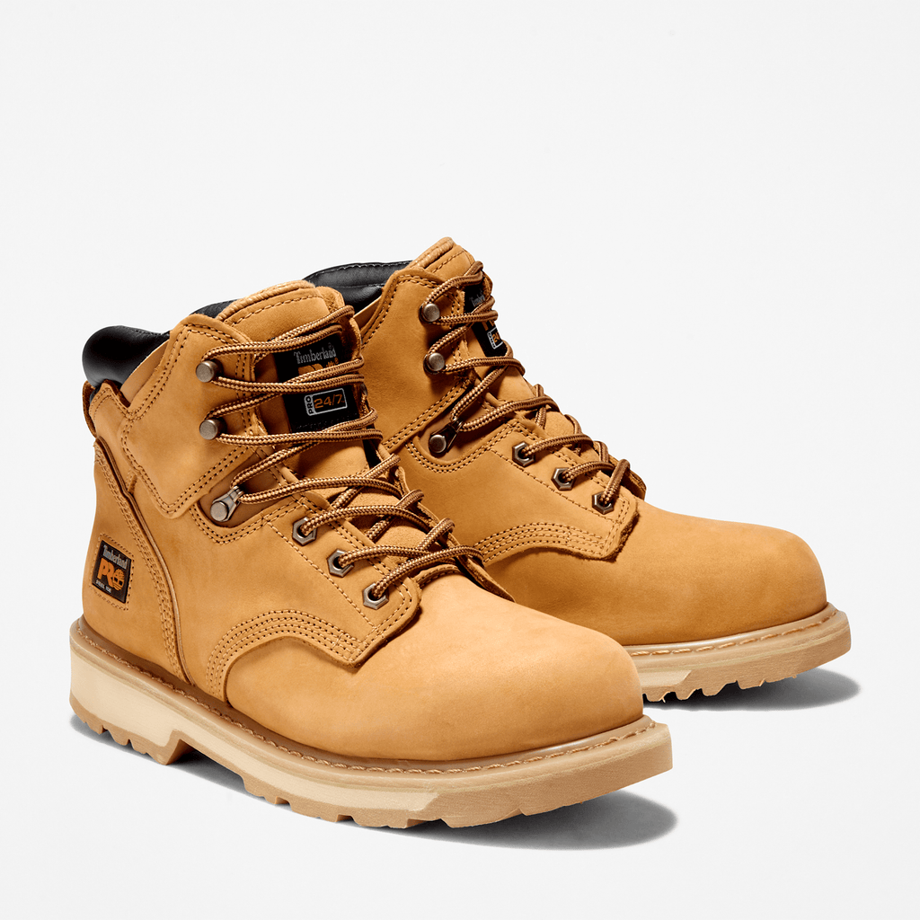 Mens Pit Boss 6 Steel Toe Work Boot TBL Wheat ALT4