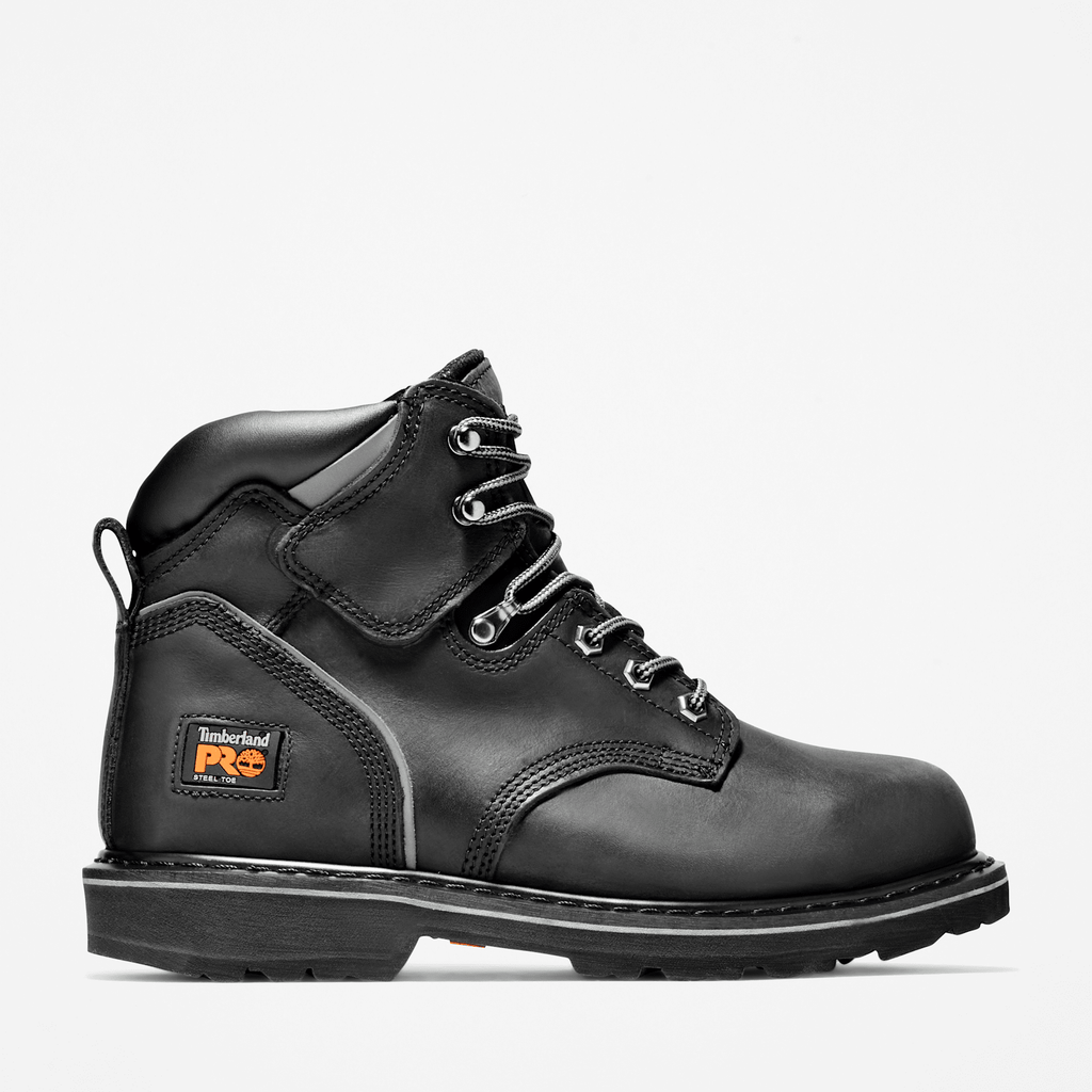 Mens Pit Boss 6 Steel Toe Work Boot TBL Black HERO