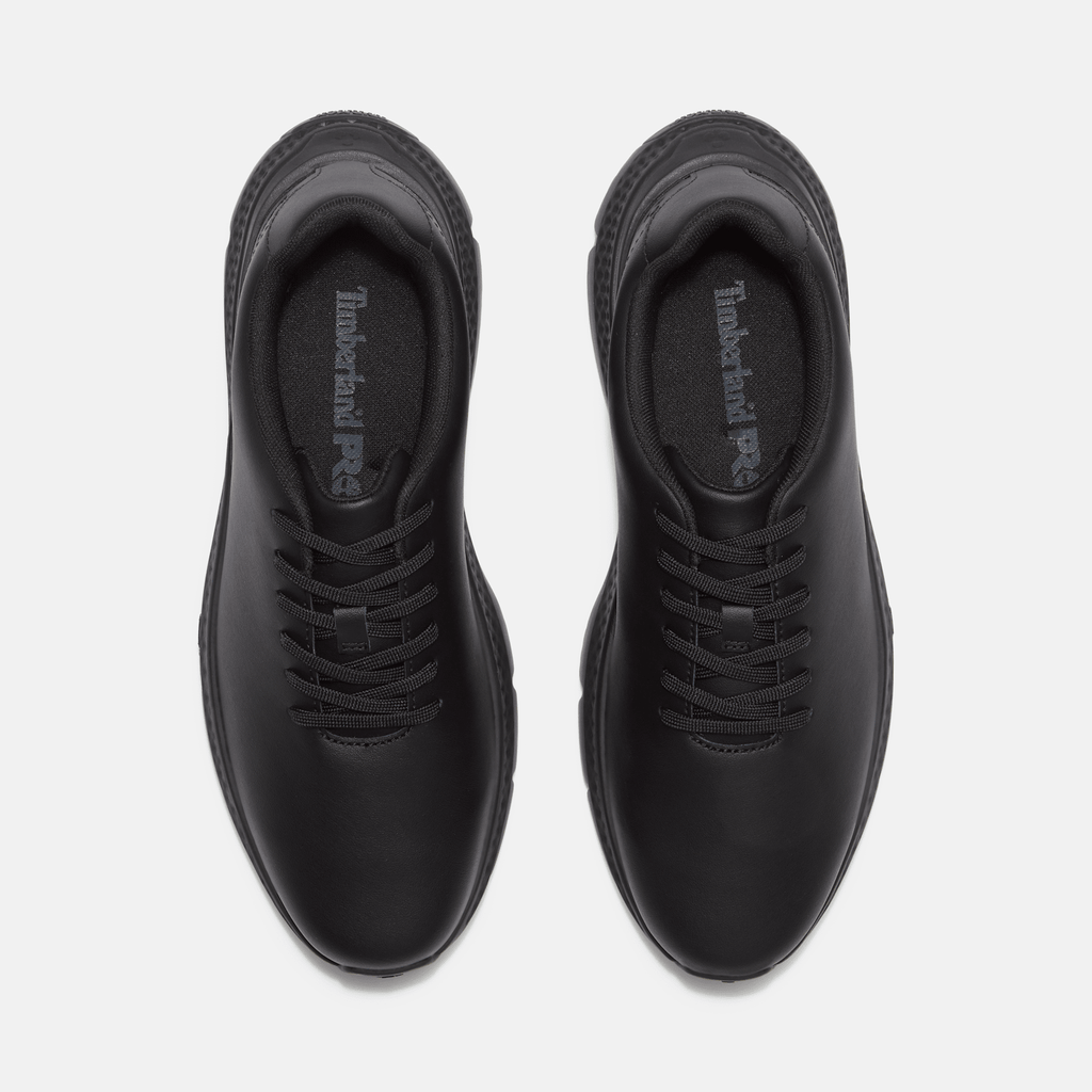 Mens Power Shift SlipResistant Hospitality Work Sneaker TBL Black Leather ALT2