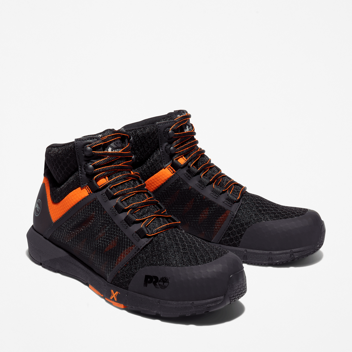 Mens Radius Composite Toe Work Sneaker TBL BlackOrange ALT4
