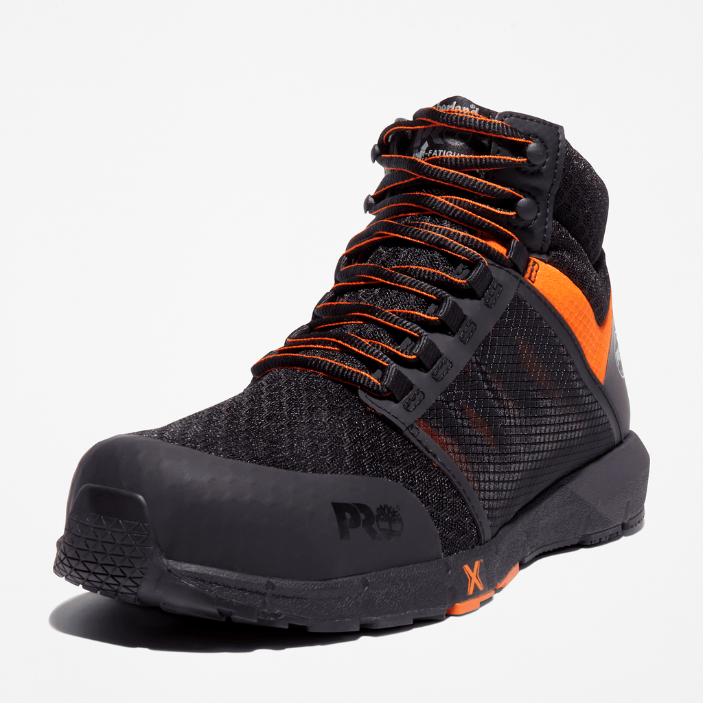 Mens Radius Composite Toe Work Sneaker TBL BlackOrange ALT8