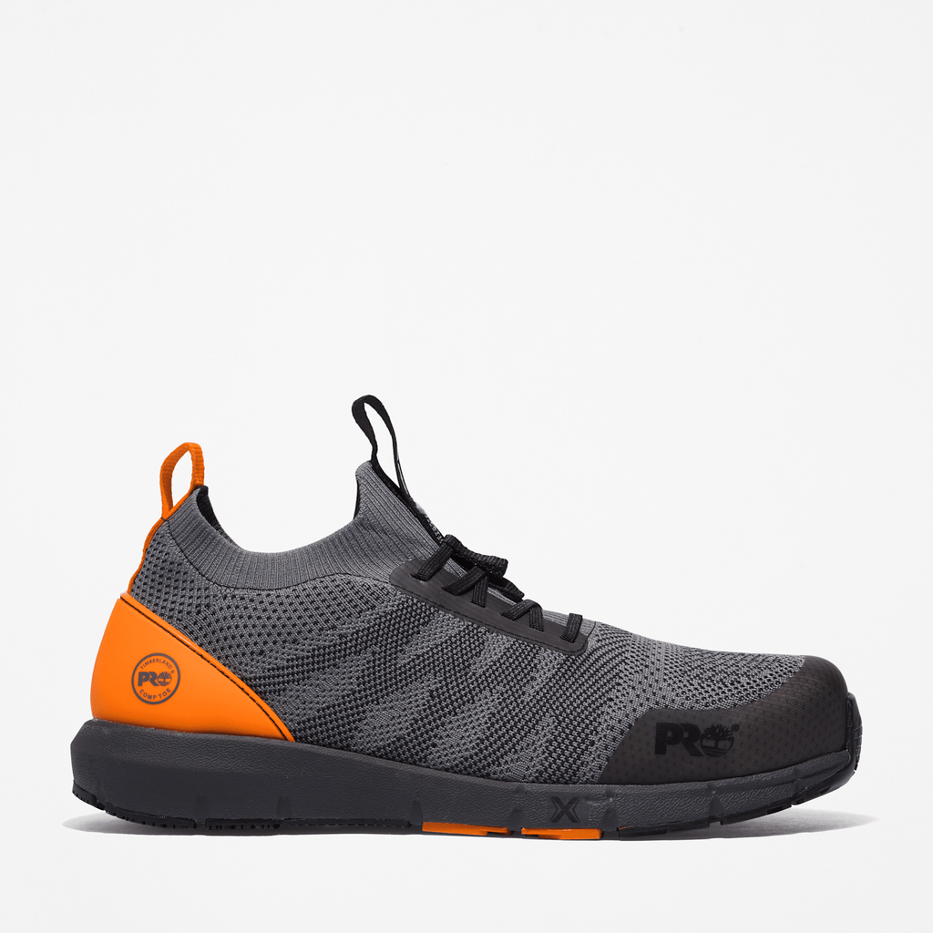 Mens Radius Composite Toe Work Sneaker TBL GreyOrange HERO