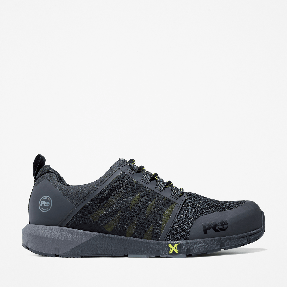 Mens Radius Composite Toe Work Sneaker TBL Black HiVis HERO