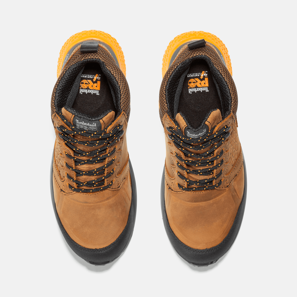 Mens Reaxion Composite Toe Waterproof Work Sneaker TBL BrownOrange ALT2