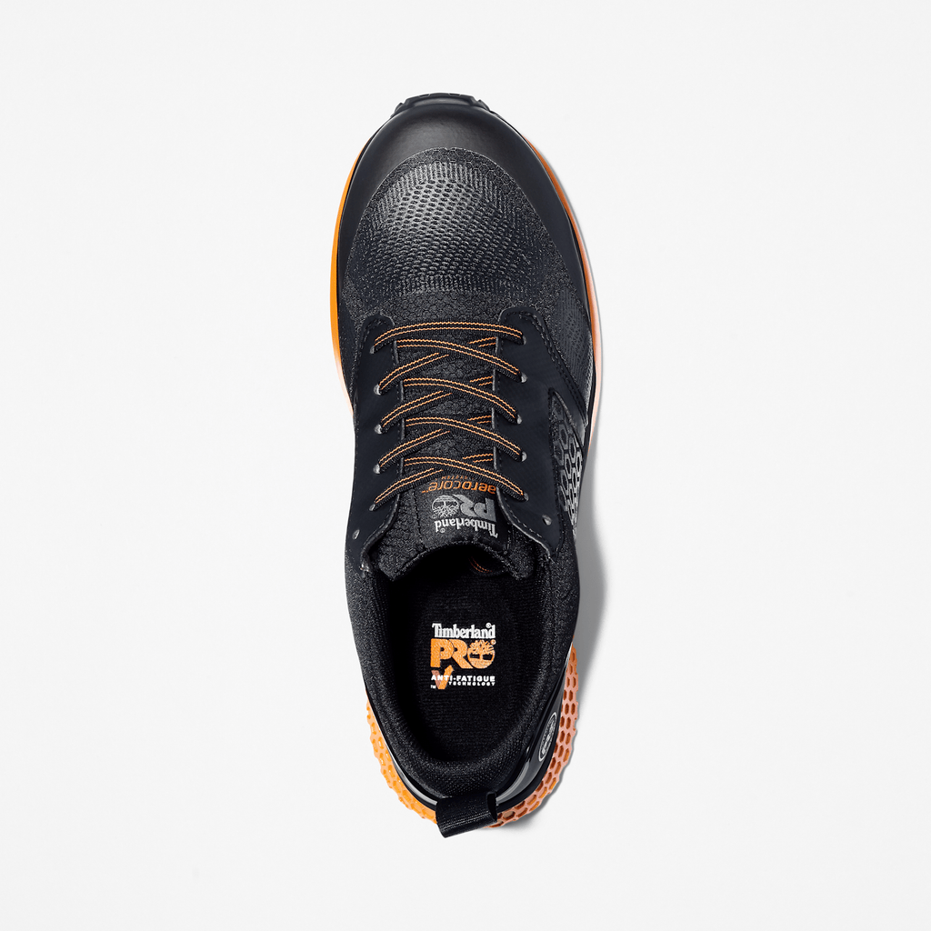 Mens Reaxion Composite Toe Work Sneaker TBL BlackOrange ALT2