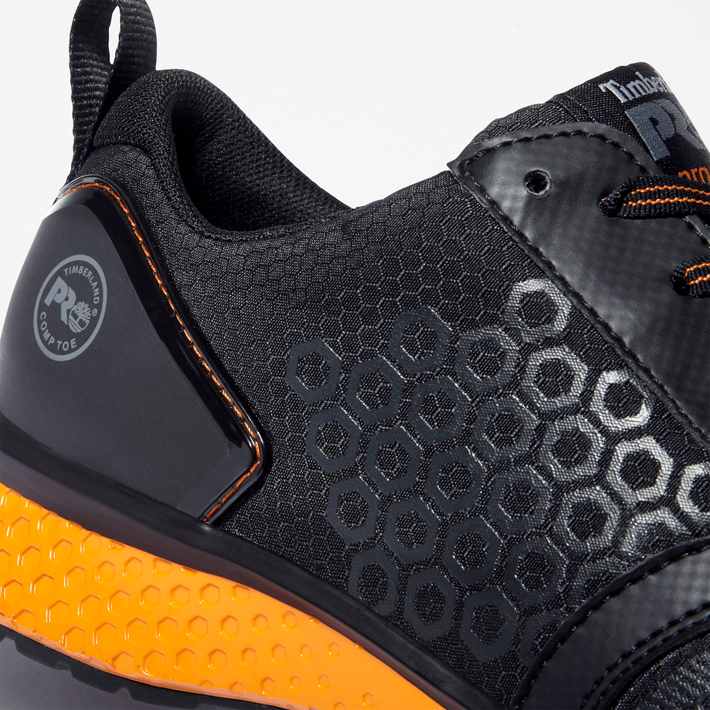 Mens Reaxion Composite Toe Work Sneaker TBL BlackOrange ALT6