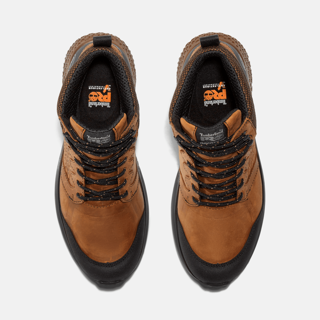 Mens Reaxion Waterproof Work Sneaker TBL Brown ALT2