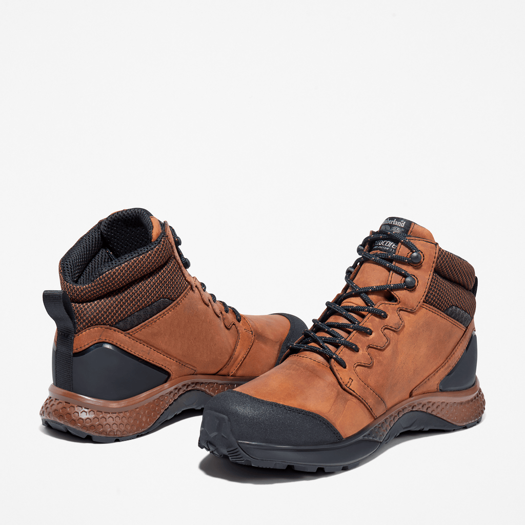 Mens Reaxion Waterproof Work Sneaker TBL Brown ALT5