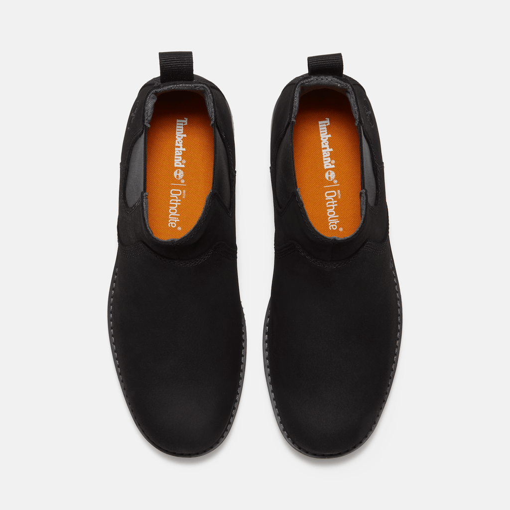 Mens Redwood Edge Chelsea Boot TBL Black Nubuck ALT2