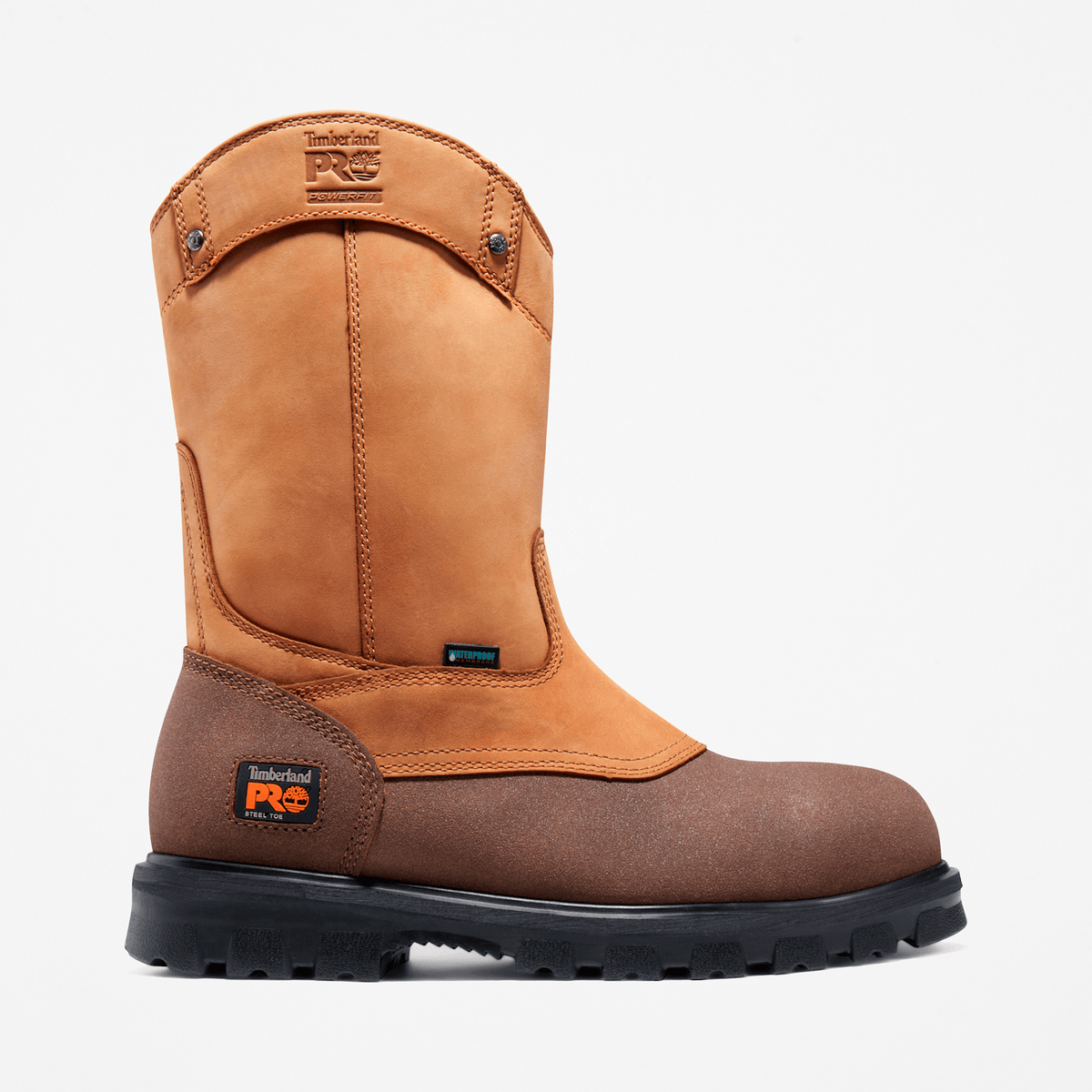 Mens Rigmaster Pull On Steel Toe Waterproof Work Boot TBL Brown HERO