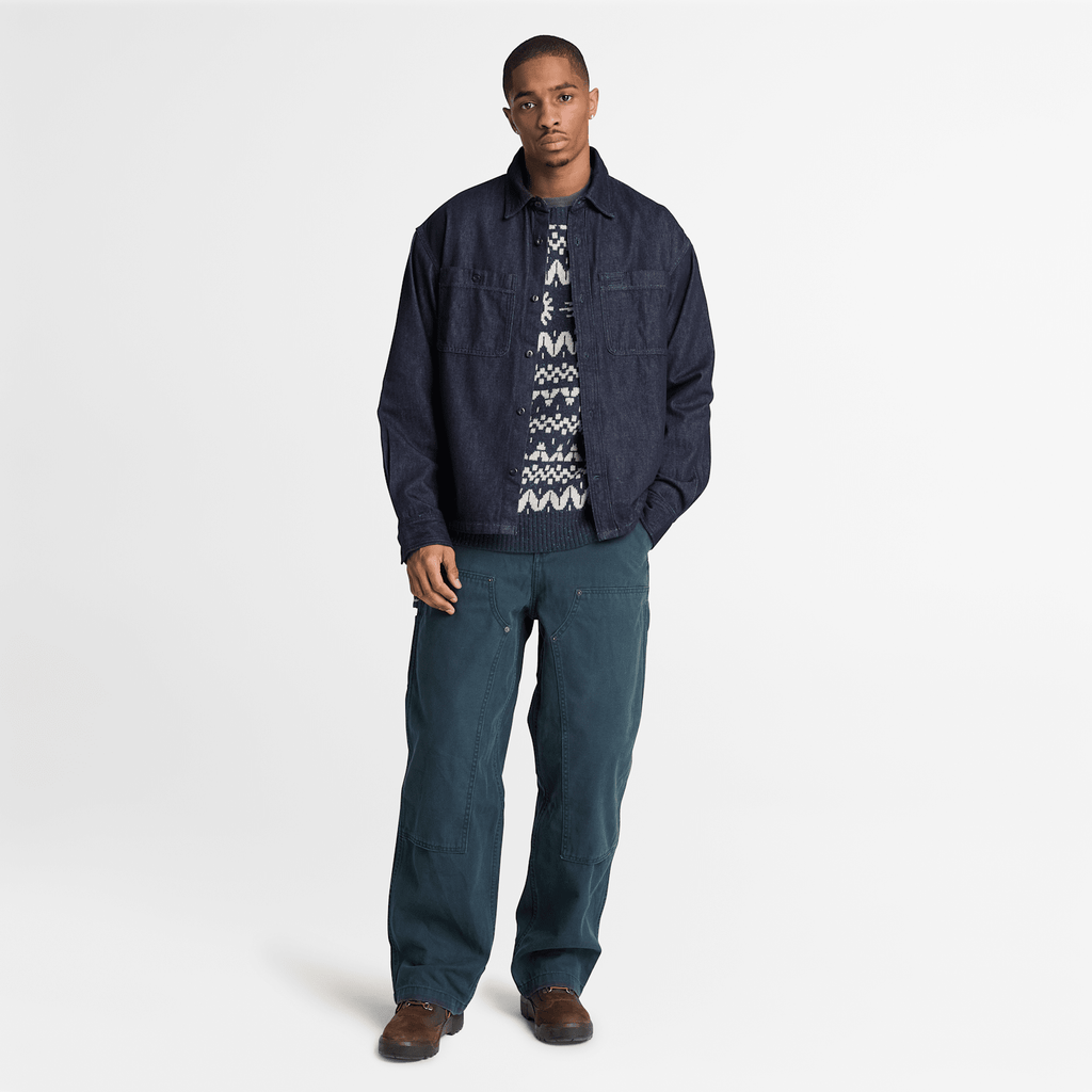 Mens Rindge Double Knee Canvas Carpenter Pant TBL Dark Navy ALT2
