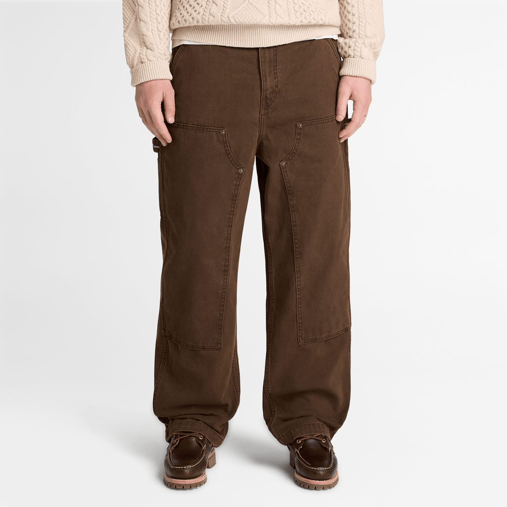 Mens Rindge Double Knee Canvas Carpenter Pant TBL Chicory Coffee Brown ALT1