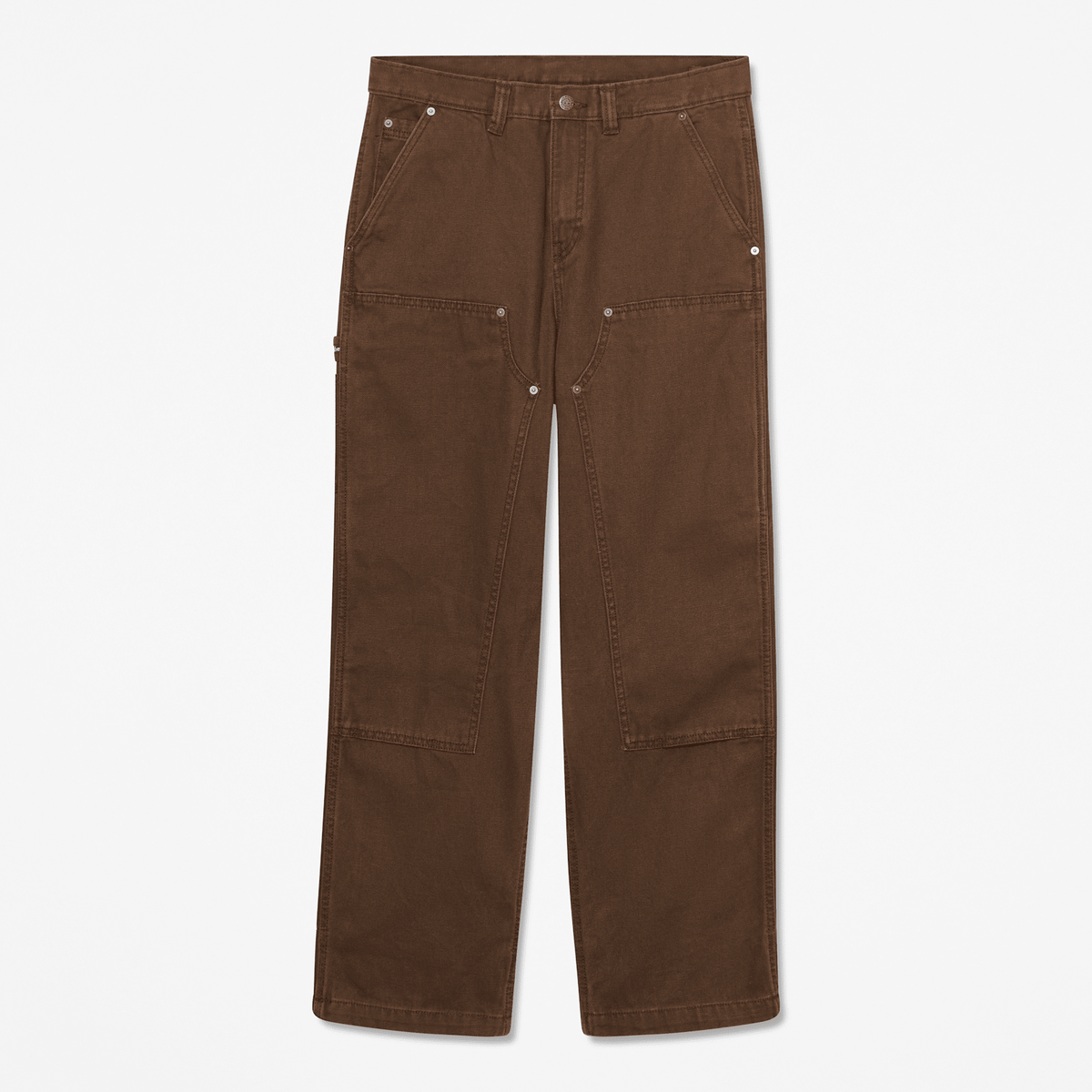 Mens Rindge Double Knee Canvas Carpenter Pant TBL Chicory Coffee Brown HERO