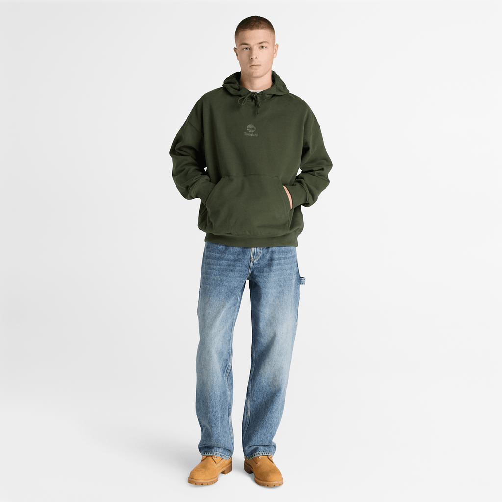 Mens Shorewood Heavyweight Core Hoodie TBL Dark Green ALT2