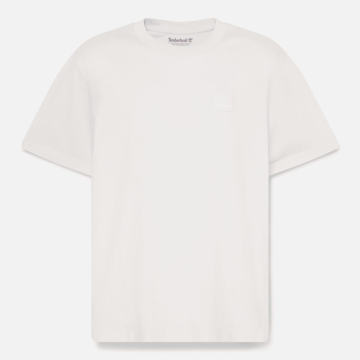 Mens Silicon Badge ShortSleeve TShirt TBL Vintage White HERO