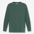 Mens South Cabot Garment Dye LongSleeve TShirt TBL Dark Teal Wash HERO