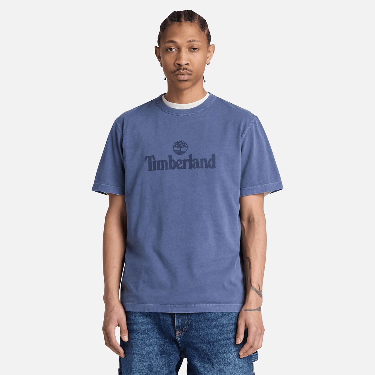 Mens South Cabot Garment Dye ShortSleeve TShirt TBL Dark Navy Wash ALT1