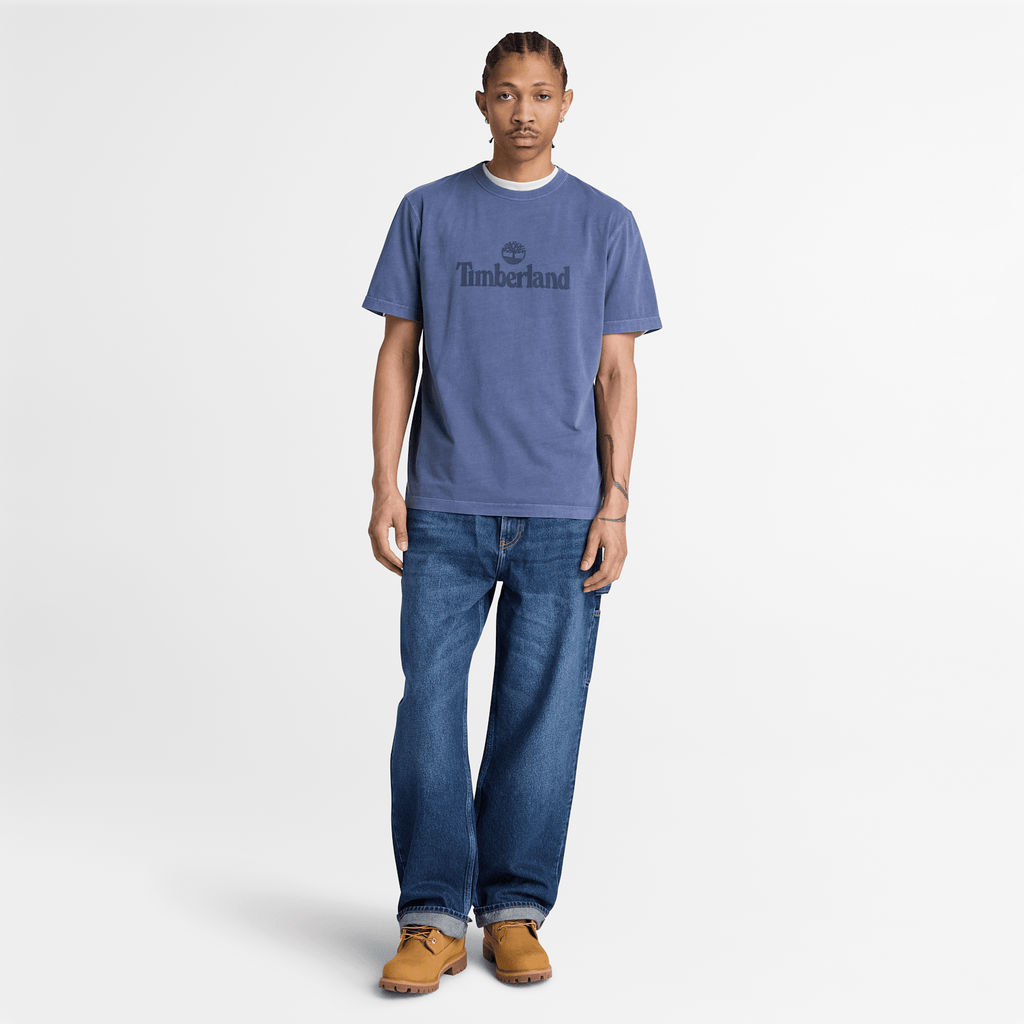 Mens South Cabot Garment Dye ShortSleeve TShirt TBL Dark Navy Wash ALT2
