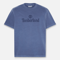 Mens South Cabot Garment Dye ShortSleeve TShirt TBL Dark Navy Wash HERO