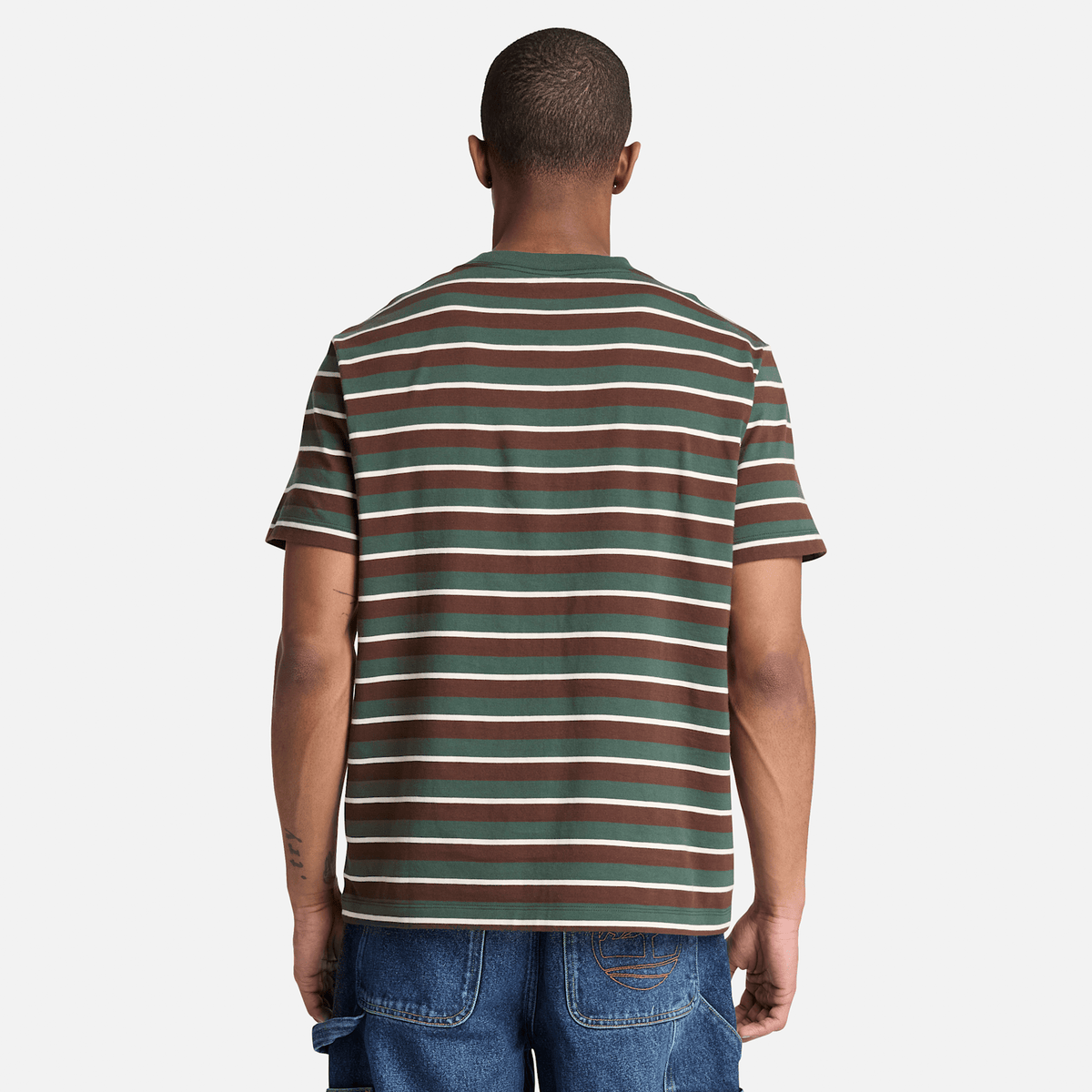 Mens Stripe ShortSleeve TShirt TBL Sycamore ALT8