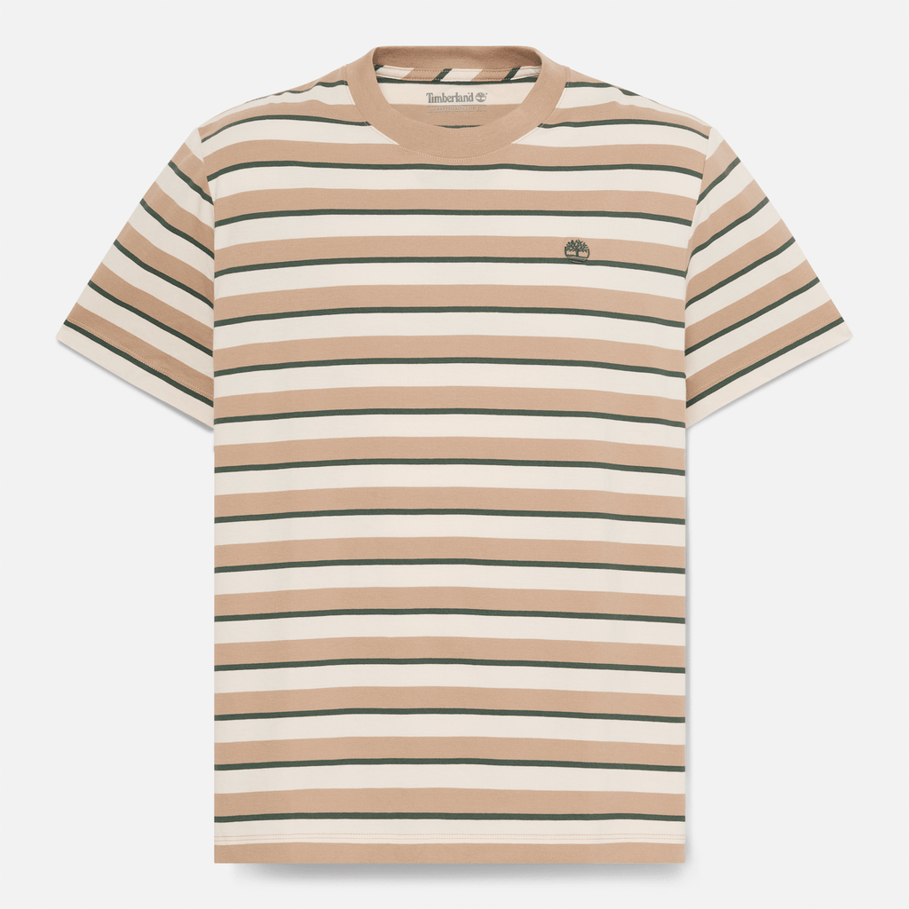 Mens Stripe ShortSleeve TShirt TBL Earth Brown HERO