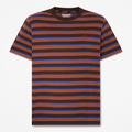 Mens Stripe ShortSleeve TShirt TBL Dark Brown HERO