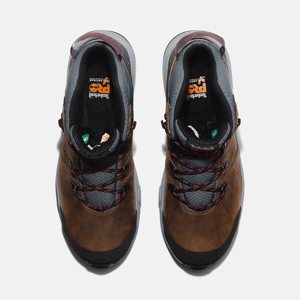 Mens Switchback Composite Toe Waterproof Work Boot TBL Turkish Coffee BrownRed ALT2