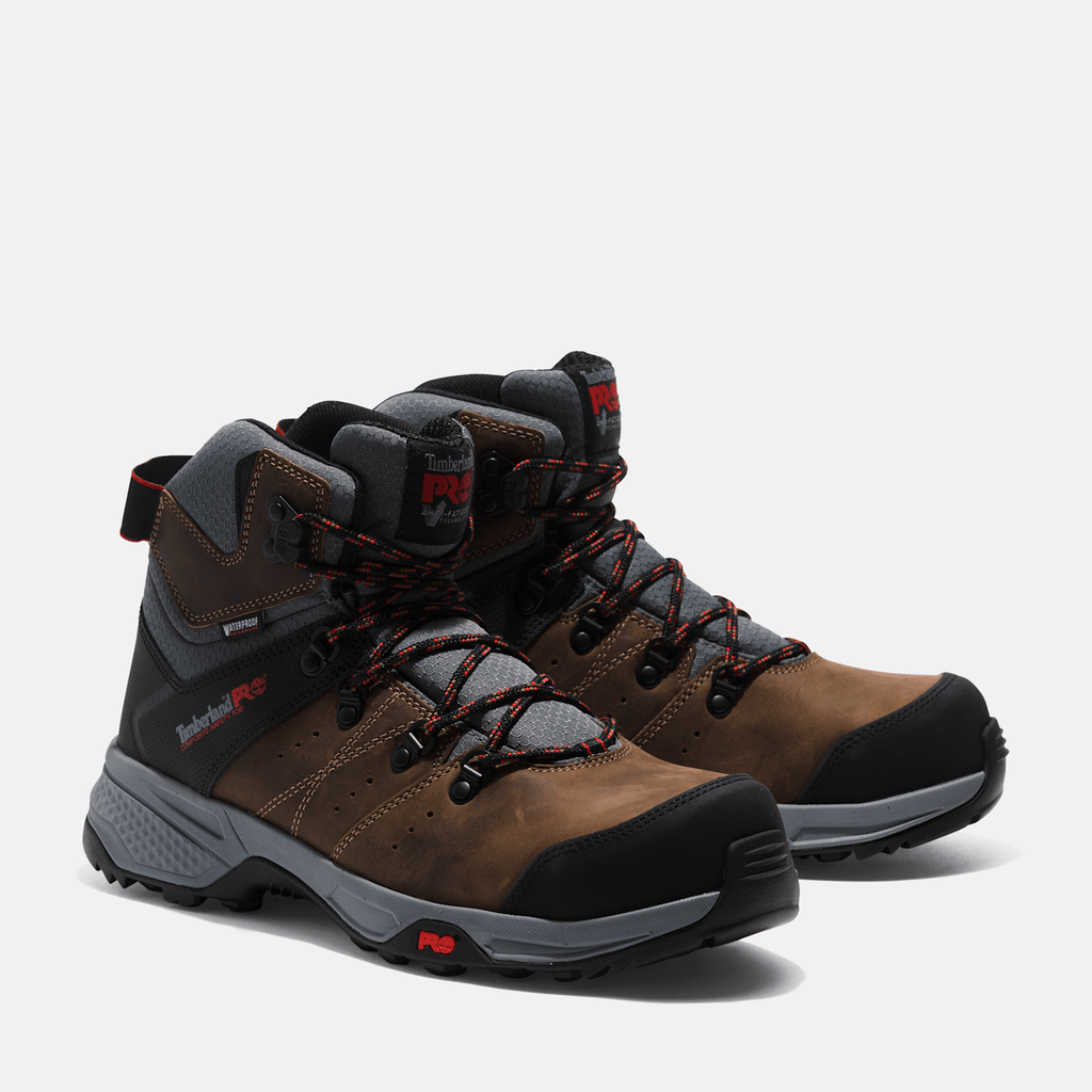 Mens Switchback Composite Toe Waterproof Work Boot TBL Turkish Coffee BrownRed ALT4