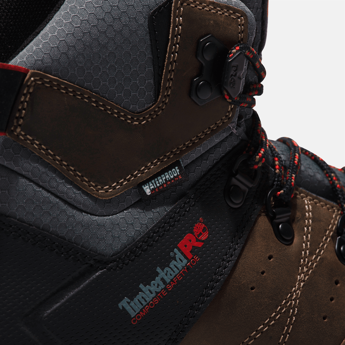 Mens Switchback Composite Toe Waterproof Work Boot TBL Turkish Coffee BrownRed ALT7