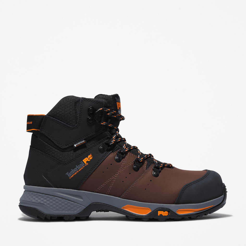 Mens Switchback Composite Toe Waterproof Work Boot TBL BrownOrange HERO