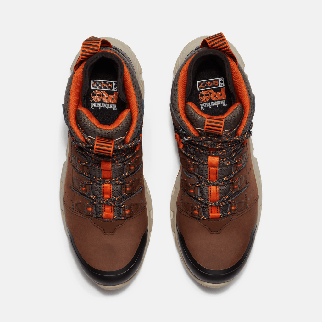 Mens Tempe 6 Alloy Toe Waterproof Work Boot TBL Medium Brown Leather ALT2