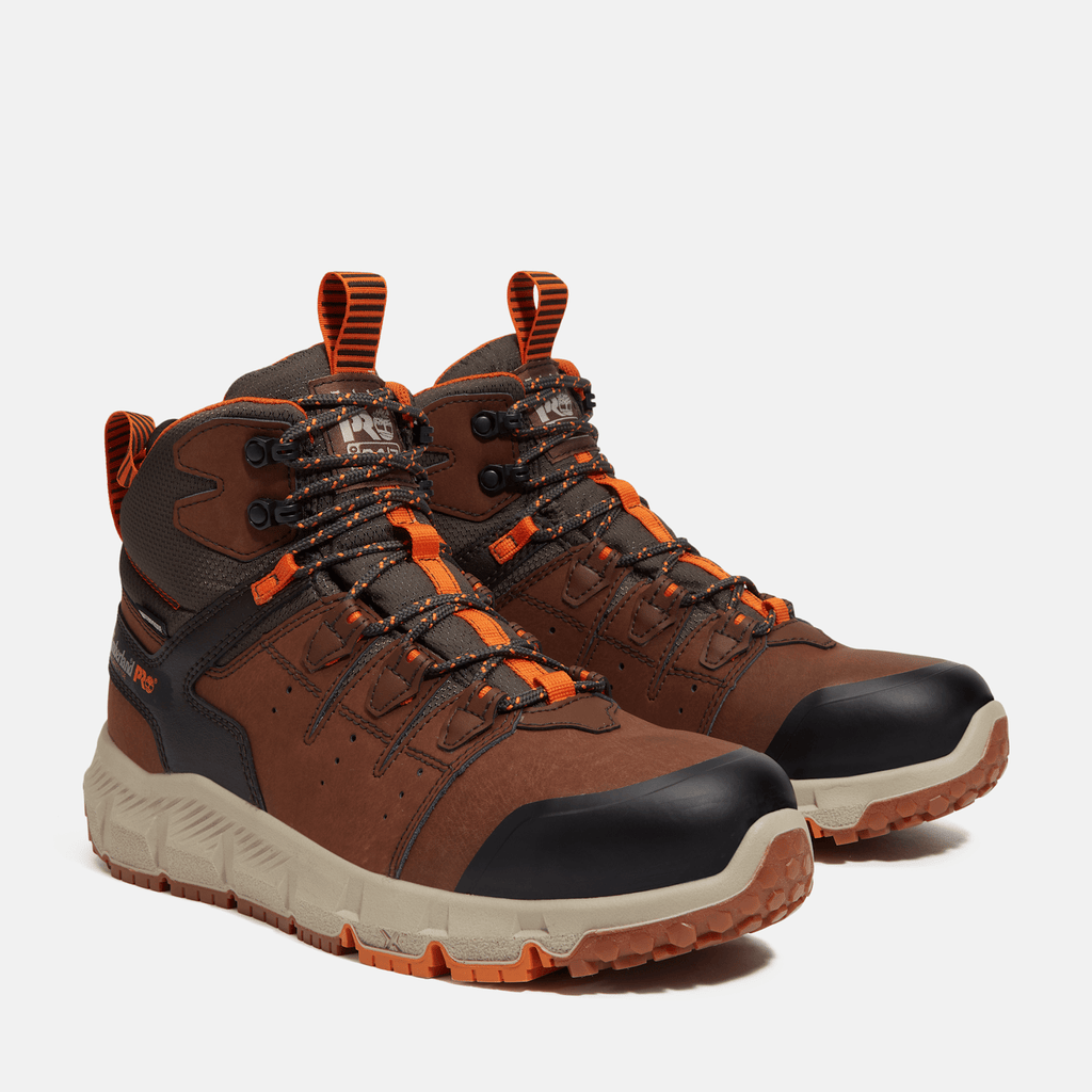 Mens Tempe 6 Alloy Toe Waterproof Work Boot TBL Medium Brown Leather ALT4
