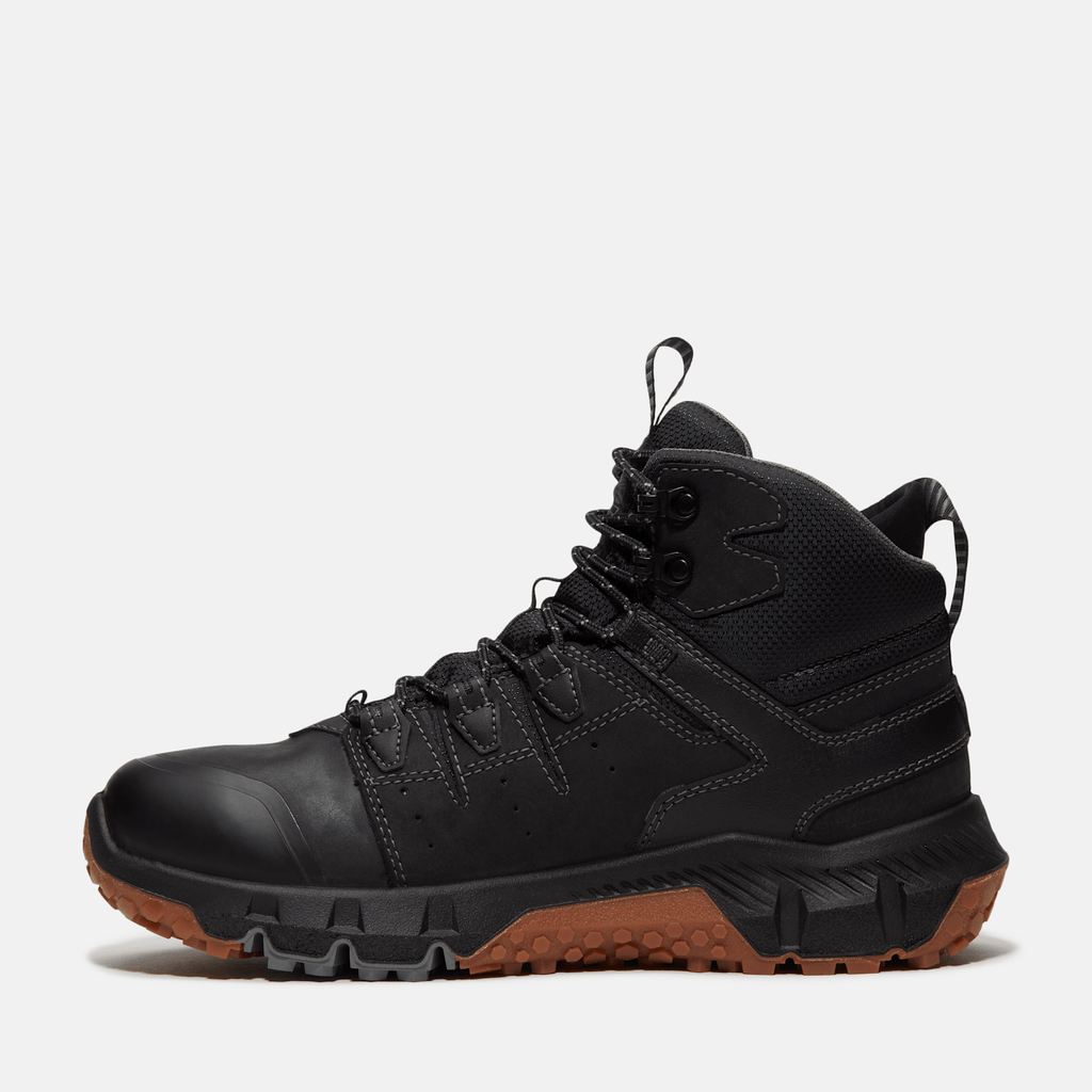 Mens Tempe 6 Soft Toe Waterproof Work Boot TBL Black Leather ALT6