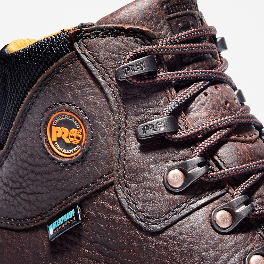 Mens TiTAN Alloy Toe Waterproof Work Boot TBL Brown ALT6