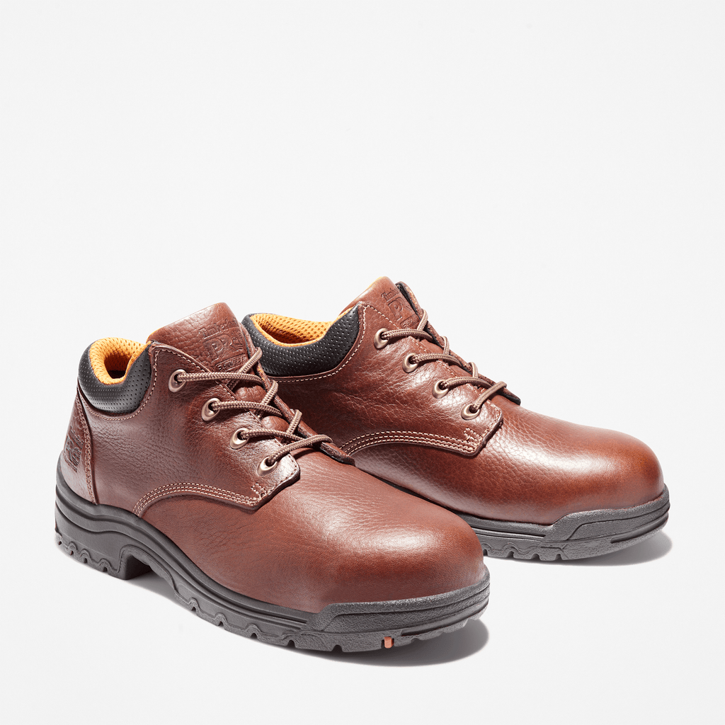 Mens TiTAN Casual Alloy Toe Work Shoe TBL Brown ALT4
