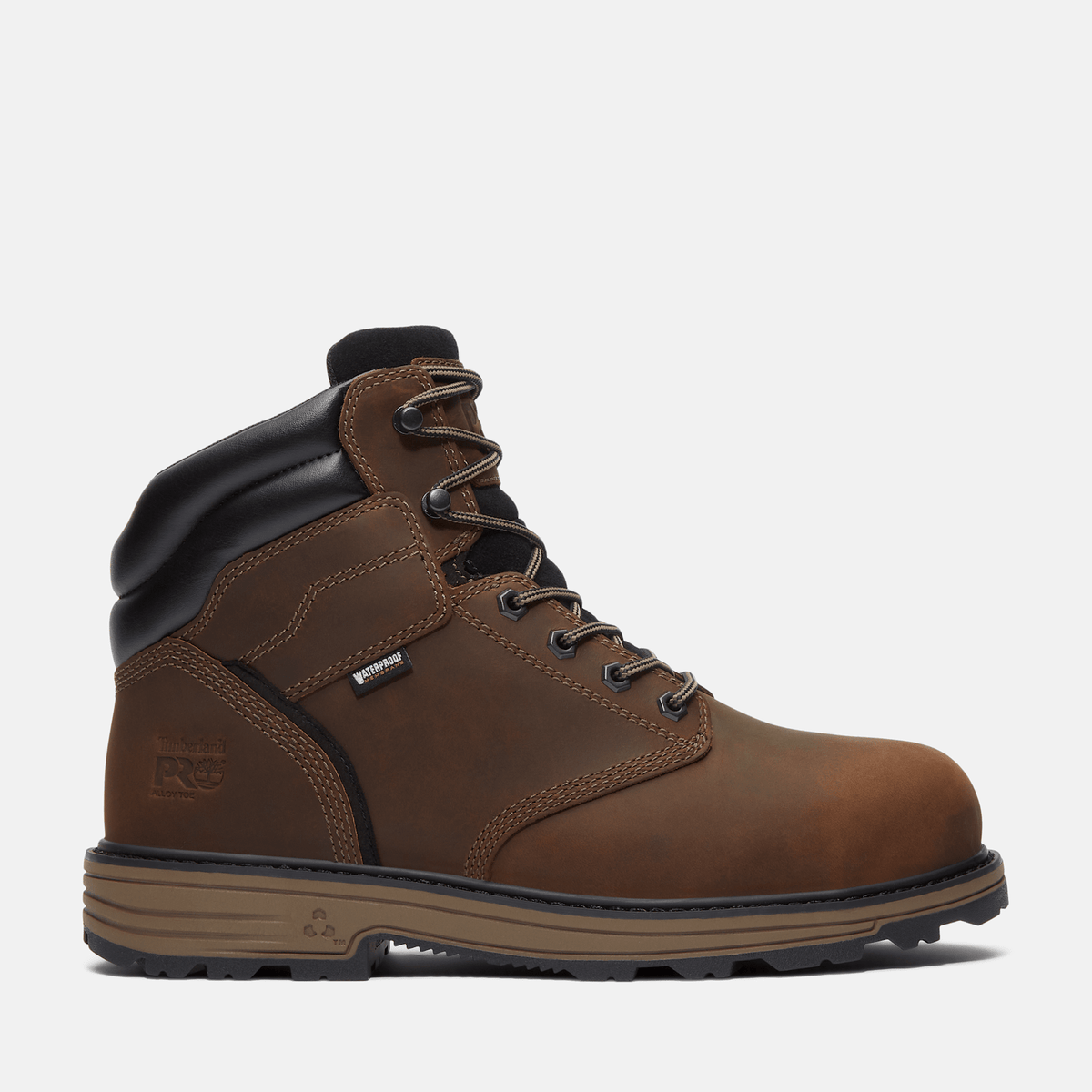 Mens TiTAN Tasker 6 AlloyToe Waterproof Work Boot TBL Brown FullGrain HERO