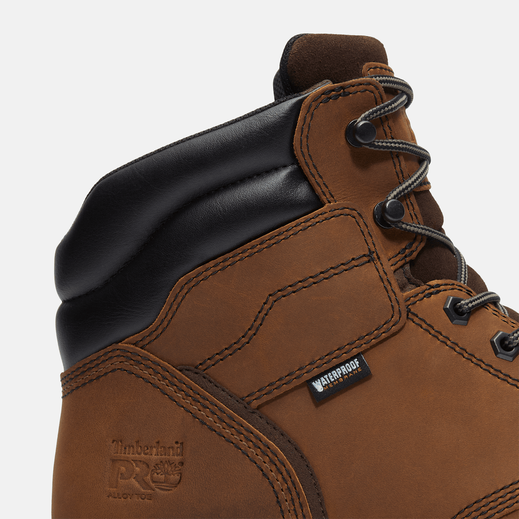 Mens TiTAN Tasker 6 AlloyToe Waterproof Work Boot With Toe Bumper TBL Light Brown FullGrain ALT7